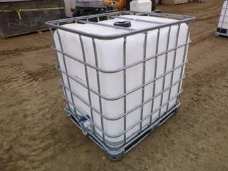 IBC Liquid Storage Tank w/ Steel Pallet Cage, 1,000L, 40 In. x 47 In. x 46 In., *Note: Last Contained Non-Dangerous Goods and Steamed Out, As Per Consignor*  (Row4)