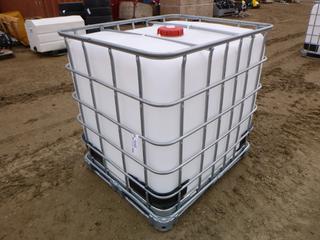 IBC Liquid Storage Tank w/ Steel Pallet Cage, 1,000L, 40 In. x 47 In. x 46 In., *Note: Last Contained Non-Dangerous Goods and Steamed Out, As Per Consignor*  (Row4)