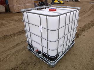 IBC Liquid Storage Tank w/ Steel Pallet Cage, 1,000L, 40 In. x 47 In. x 46 In., *Note: Last Contained Non-Dangerous Goods and Steamed Out, As Per Consignor*  (Row4)