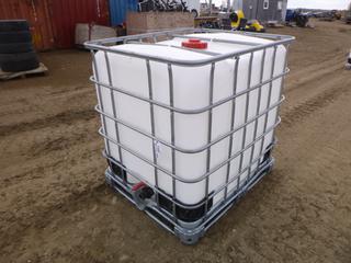 IBC Liquid Storage Tank w/ Steel Pallet Cage, 1,000L, 40 In. x 47 In. x 46 In., *Note: Last Contained Non-Dangerous Goods and Steamed Out, As Per Consignor*  (Row4)