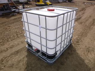 IBC Liquid Storage Tank w/ Steel Pallet Cage, 1,000L, 40 In. x 47 In. x 46 In., *Note: Last Contained Non-Dangerous Goods and Steamed Out, As Per Consignor*  (Row4)