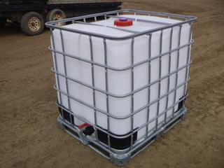 IBC Liquid Storage Tank w/ Steel Pallet Cage, 1,000L, 40 In. x 47 In. x 46 In., *Note: Last Contained Non-Dangerous Goods and Steamed Out, As Per Consignor*  (Row4)