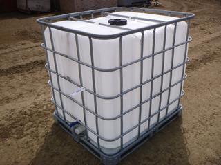 IBC Liquid Storage Tank w/ Steel Pallet Cage, 1,000L, 40 In. x 47 In. x 46 In., *Note: Last Contained Non-Dangerous Goods and Steamed Out, As Per Consignor*  (Row4)