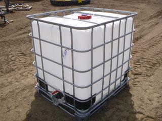 IBC Liquid Storage Tank w/ Steel Pallet Cage, 1,000L, 40 In. x 47 In. x 46 In., *Note: Last Contained Non-Dangerous Goods and Steamed Out, As Per Consignor*  (Row4)