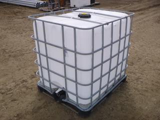 IBC Liquid Storage Tank w/ Steel Pallet Cage, 1,000L, 40 In. x 47 In. x 46 In., *Note: Last Contained Non-Dangerous Goods and Steamed Out, As Per Consignor*  (Row4)