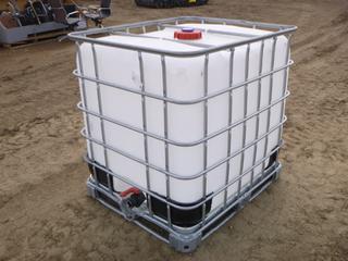 IBC Liquid Storage Tank w/ Steel Pallet Cage, 1,000L, 40 In. x 47 In. x 46 In., *Note: Last Contained Non-Dangerous Goods and Steamed Out, As Per Consignor*  (Row4)