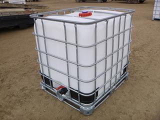 IBC Liquid Storage Tank w/ Steel Pallet Cage, 1,000L, 40 In. x 47 In. x 46 In., *Note: Last Contained Non-Dangerous Goods and Steamed Out, As Per Consignor*  (Row4)