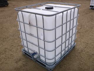 IBC Liquid Storage Tank w/ Steel Pallet Cage, 1,000L, 40 In. x 47 In. x 46 In., *Note: Last Contained Non-Dangerous Goods and Steamed Out, As Per Consignor*  (Row4)