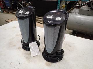 (2) FC Oscillating Ceramic Tower Heaters, Model 00919, 1500W, 120V (K-3-3)