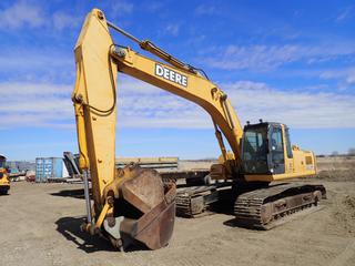 2005 John Deere 270C LC Excavator c/w Deere 2240, Showing 13,117 Hrs., 31 1/2 In. Triple Grousers, Cab, Heater, A/C, SN FF270CX702438, c/w CAT 64 In. Bucket and Brandt 40 In. Digging Bucket *Note: See Work Orders In Documents Tab*