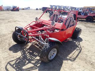 Two-Seater, Quad Dune Buggy, c/w Gas Engine, 27x8-12 Front Tires, 27x11.00-12 Rear Tires, VIN L7DRFNL058C000102, *Note: (1) Flat Front Tire, (1) Flat Rear Tire, Running Condition Unknown*