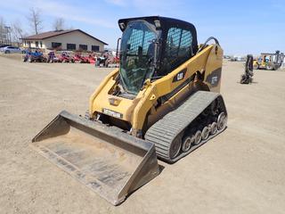 2012 Caterpillar 277C Compact Track Loader c/w 545-D Engine, Aux. Hydraulics, 2-Speed Hydraulic Q/A, 18 In. Tracks, Showing 1,840 Hrs., VIN CAT0277CKJWF02754, c/w CAT 78 In. Clean Up Bucket, Part 279-5376, *Note: Sun Roof Glass Missing*  