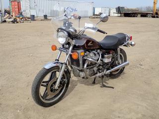 1980 Honda CX500C 5-Speed Motorcycle c/w Liquid Cooled V-Twin Engine, 40-19-73 Front Tire, MT90HB16 Rear Tire, Showing 24,701 Miles, SN PC01-2108590, *Note: Runs, New Battery*