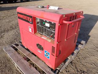 2010 Powertex Generator, Portable Diesel Engine Driven Generator, Model EDG6000S, 120/240V, Single Phase, 500W, 60 HZ  (Row4)