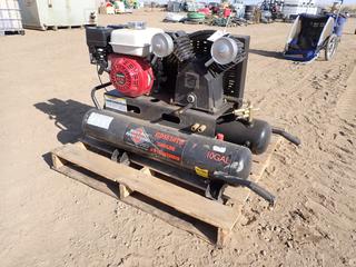 HD Power Inc. Air Compressor, Model HD5510TH, 10 Gal. Dual Tank, c/w Honda GX 160 Gas Engine  (X)