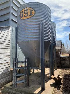 GSI Hopper Bin, Approx. 15 Ft. Tall **Note: Buyer Responsible For Loadout, Item Located Offsite Near Egremont, Contact Chris For More Information 587-340-9961**