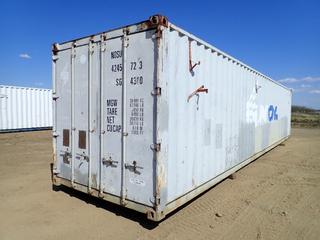 1992 40 Ft. Shipping Container, SN 424572 3, c/w Storage Shelves, Contents Included