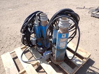 (2) Tsurumi 3 In. Submersible Pumps, Models NK2-15 and NK3-22L, 230V, 13A, 3 HP, *Note: Working As Per Consignor*  (Row4)