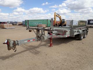 2013 Brooks Brothers Model PT 122-8KE T/A Pole Trailer c/w 14,500lb Cap., 24 Ft./31 Ft./38 Ft. Adjustable Length, Triple Dipped Galvanized, 18,400lb GVWR, 3629kg GAWR, Pintle Hitch, 64 In. X 2 Ft. X 13 1/2 In. Storage Compartment And 215/75 R17.5 Tires. VIN 1B9PS1222DM274187 *PL#333B*