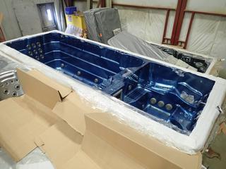 Unused KGT Spa Model JCS-SS1 Spa Pool/Hot Tub C/w 240VAC, 60Hz, 48A, Balboa Onboard Control System, Cover And Steps. Ref: 4002553