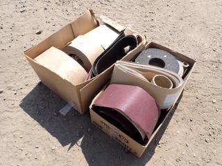 (2) Boxes of Assorted Sanding Products, Including: Discs, Belts, All Various Sizes  (N-5-2)