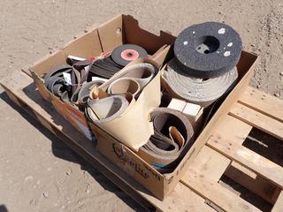 (2) Boxes of Assorted Sanding Products, Including: Carborundum  Belts and Discs  (N-5-2)