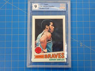 1977 Topps Chewing Gum NBA Basketball Rookie Card, Adrian Dantley, 56,  *Graded 9 By Great Canadian Grading*  (Office)