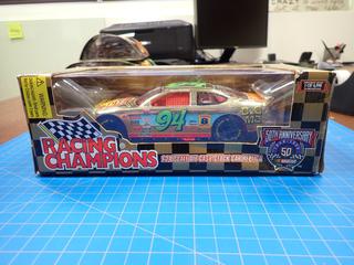 Nascar 50th Anniversary Gold Commemorative Series, Racing Champions, 1:24 Scale, Die Cast Stock Car Replica, Car  94, 1 of 4,998 Anniversary Editions, SN Printed On Chassis  (Office)