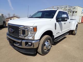 2022 Ford F-350 Super Duty XLT Crew Cab Pickup Truck, 4x4, c/w 6.7L V8 Power Stroke, A/T, A/C, LT245/75R17 Tires, Long Box, Back Up Camera, CVIP 06/2023. Showing 22,771 KMs, VIN 1FT8W3DT2NEE47267