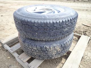 (2) R-15 In. Tires and 5-Bolt Rims,  **Located Offsite at 21220-107 Avenue NW, Edmonton, For More Information Contact Richard at 780-222-8309**