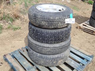 (4) R-15 In. Tires, w/ (2) 5-Bolt Rims,  **Located Offsite at 21220-107 Avenue NW, Edmonton, For More Information Contact Richard at 780-222-8309**