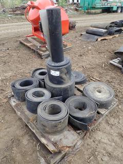 Qty of Assorted Rubber Belting, 2-10.5 In. Widths, *Note: Unknown Lengths*,  **Located Offsite at 21220-107 Avenue NW, Edmonton, For More Information Contact Richard at 780-222-8309**