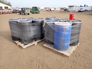 (10) 45 Gallon Plastic Drums w/ Lids  (WF)