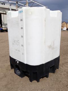 330 Gallon Liquid Storage Tanks on Stands, Top Fill/Bottom Release, 44 In. x 44 In.  x 62 In., *Note: Steamed Out As Per Consignor*  (Row4)