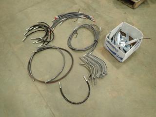 Qty of Pipe Clamps and Poly Flow 1/4 In. Breathing Air Refill Hose  (O-2-3)