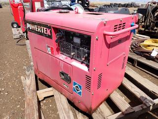 2010 Powertek Portable Diesel Engine Driven Generator, 120/240V, Single Phase, 500W, 12V, 8.3A  (Row4)