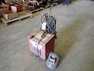 Welder c/w Welding Helmet and Cables *Note: Unknown Make, Model*  (H)