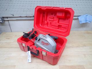 Milwaukee Model 6370-20 120V 8in Metal Cutting Saw C/w (2) Milwaukee General Purpose 8in Blades. SN A35CD14441060