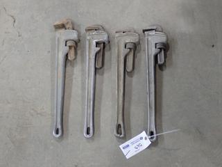 Qty Of (4) 24in Aluminum Pipe Wrenches