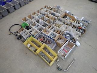Qty Of Assorted Valves, Fittings, Plugs, Elbows, Screws, Nails And Assorted Supplies