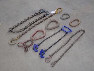 2-Leg Lifting Chain C/w Assorted Size Chain, 1-Leg Lifting Chain And Assorted Lifting Rings