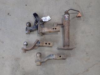 (1) 2in Hitch C/w (1) 2 5/16in Hitch, (1) 2 5/16in Pintle/Ball Hitch And (1) Bulldog Trailer Jack