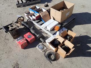 Qty Of Assorted Lights, Bearings, Fuel Line Hose, Heavy Duty Engine Block Heater And Misc Supplies