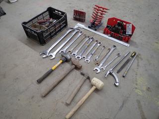 Qty Of Wrenches, Screwdrivers, Punches, Hammers, Allen Keys, Puller Kit And Assorted Hand Tools