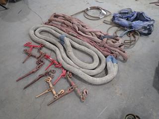 Qty Of Ratchet Boomers, Load Binders, Wire Rope Slings, Rope And Lifting Slings
