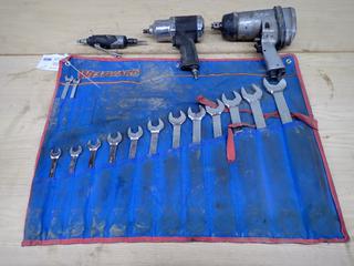 Powerfist 3/4in Pneumatic Impact, Matercraft 1/2in Pneumatic Impact, Mastercraft Pneumatic Die Grinder And Incomplete Westward Wrench Set