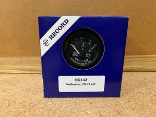 (10) HG142 Voltmeter Gauges, 20-32VDC.