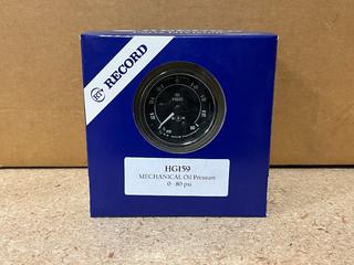 (10) HG159 Mechanical Oil Pressure Gauges, 0-80 PSI.