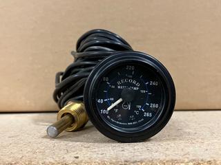 (9) HG186 Mechanical Water Temperature Gauges, 100-265 Degrees Fahrenheit, 316in Capillary.