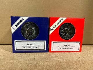 (10) HG202 Mechanical Manifold Pressure Gauges.